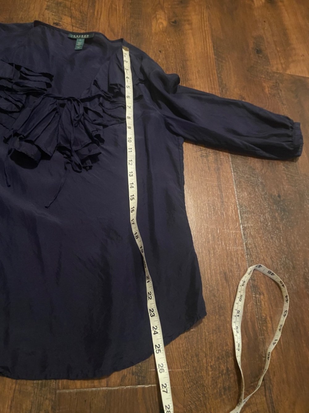 Ralph Lauren Navy Blue Sz S blouse Excellent condition Casual Office Party - Picture 3 of 7
